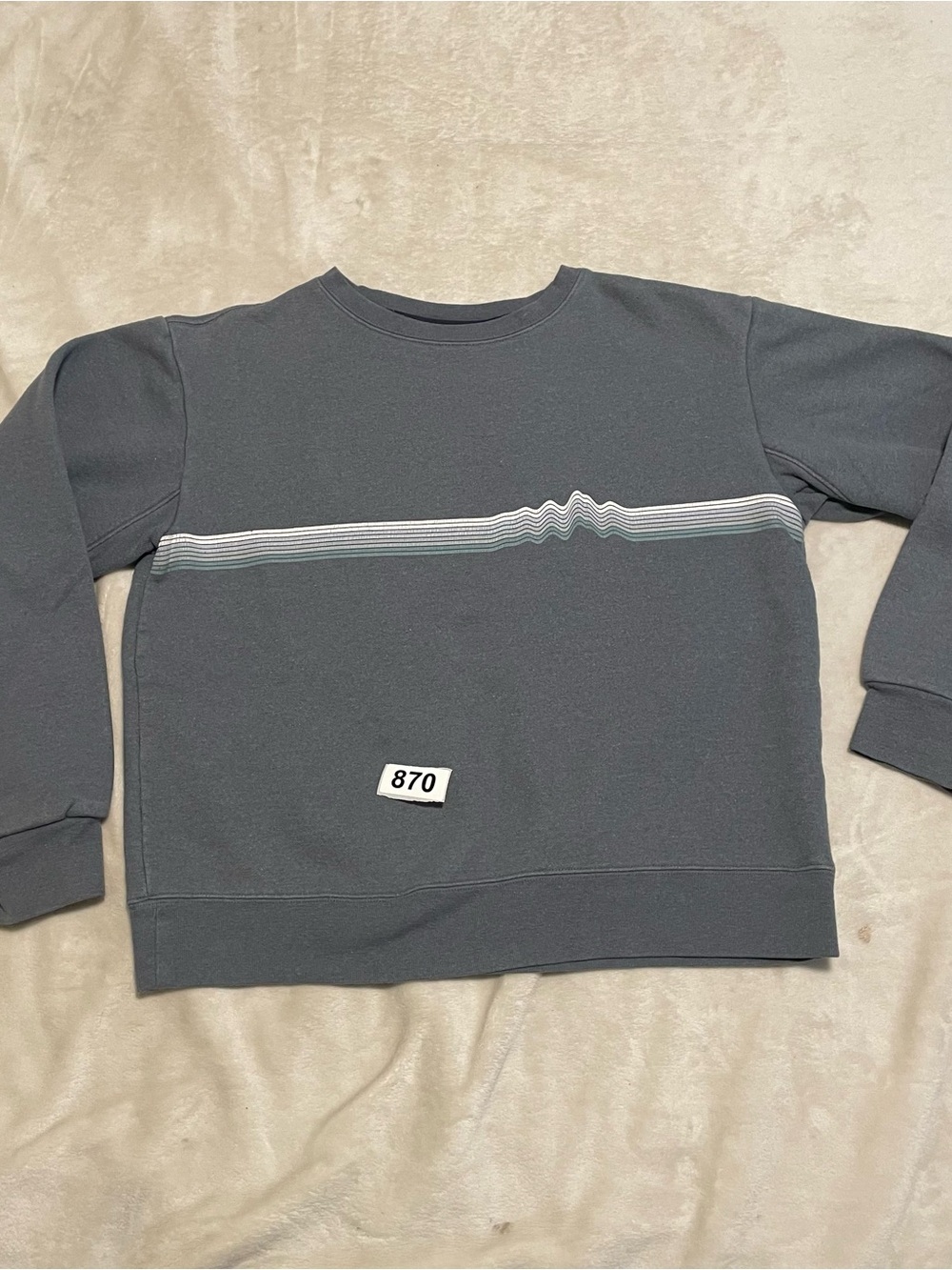 Patagonia Grey and Navy Crewneck Pullover
